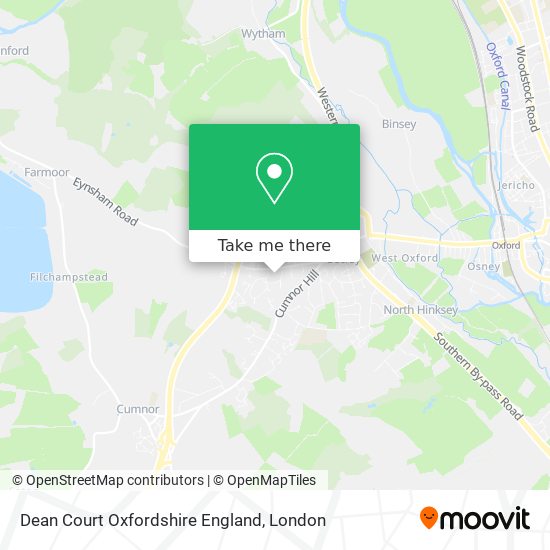 Dean Court Oxfordshire England map