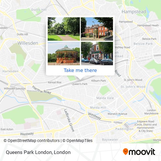 Queens Park London map