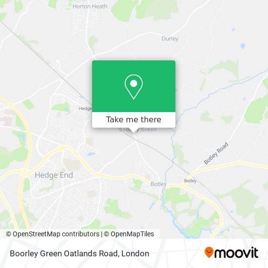 Boorley Green Oatlands Road map