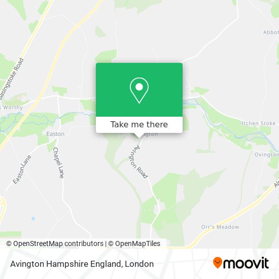Avington Hampshire England map