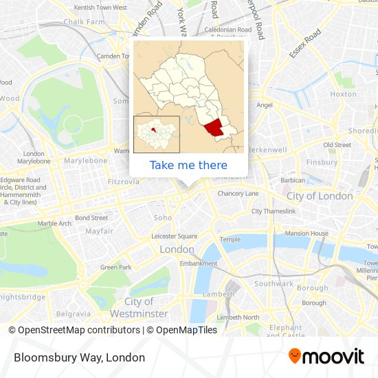 Bloomsbury Way map