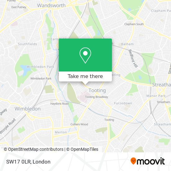 SW17 0LR map