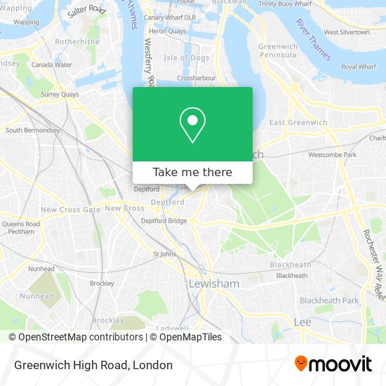 Greenwich High Road map