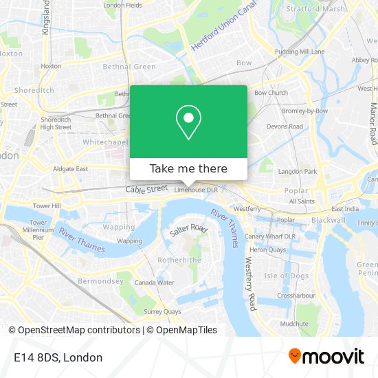 E14 8DS map