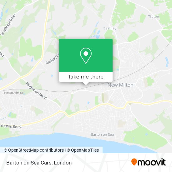 Barton on Sea Cars map