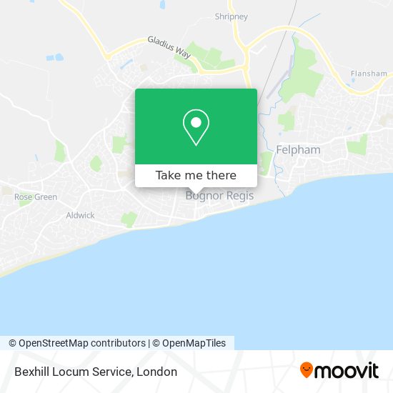 Bexhill Locum Service map
