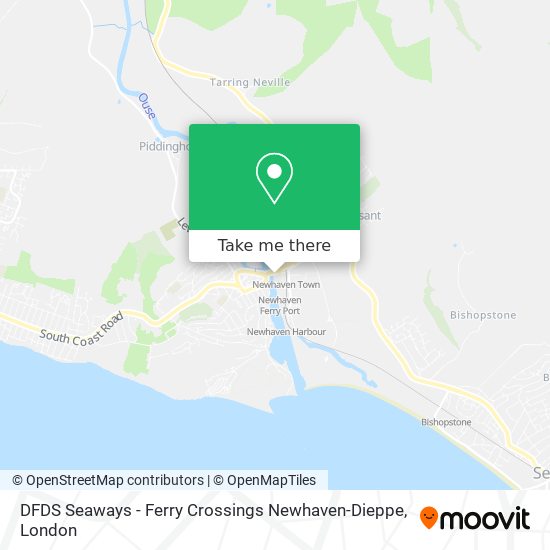 DFDS Seaways - Ferry Crossings Newhaven-Dieppe map