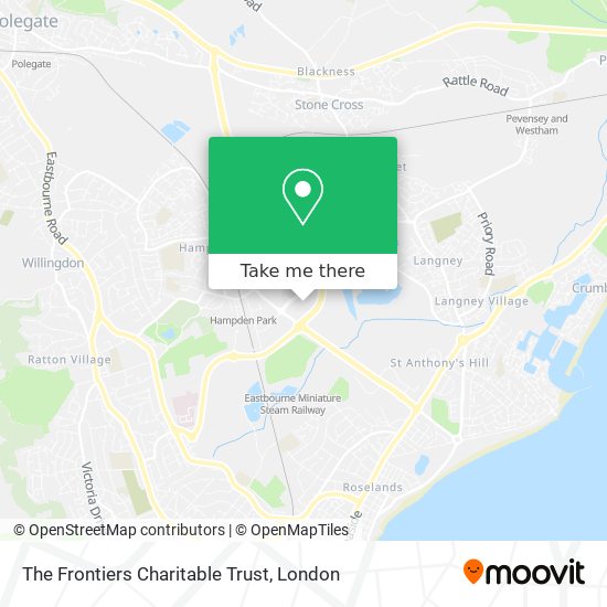 The Frontiers Charitable Trust map