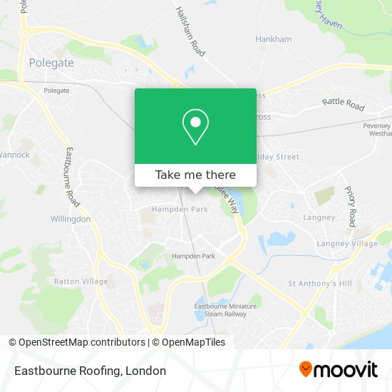 Eastbourne Roofing map