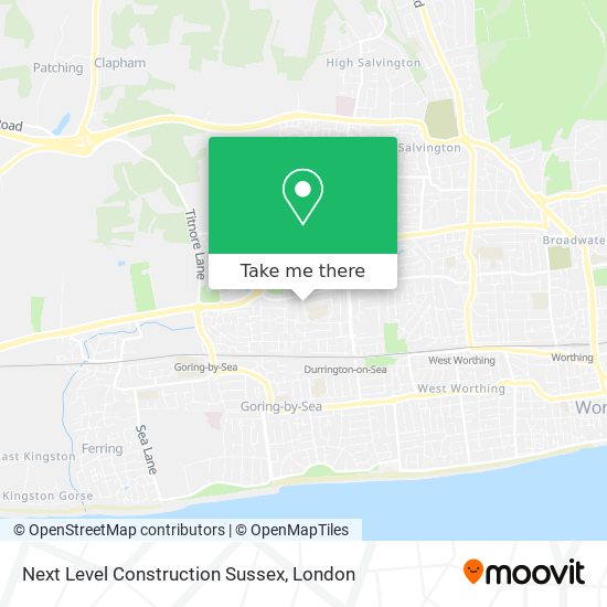 Next Level Construction Sussex map