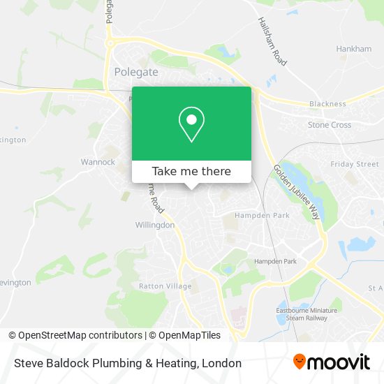 Steve Baldock Plumbing & Heating map