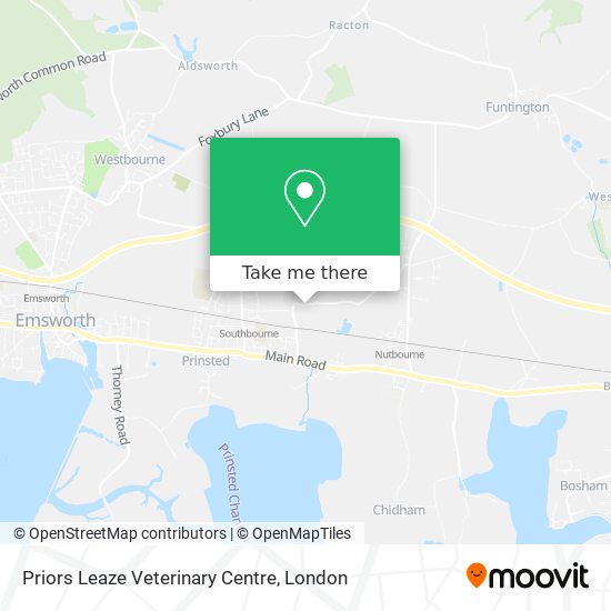 Priors Leaze Veterinary Centre map