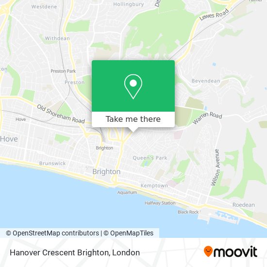 Hanover Crescent Brighton map