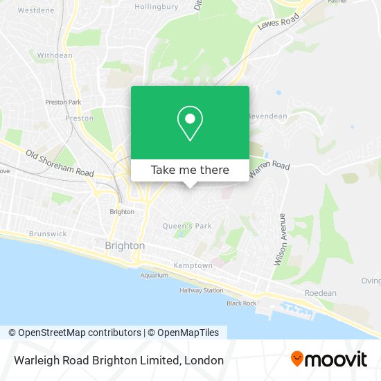 Warleigh Road Brighton Limited map