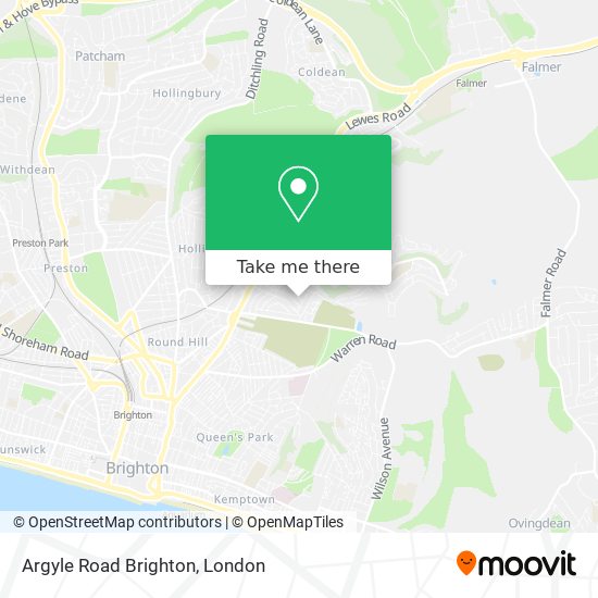 Argyle Road Brighton map