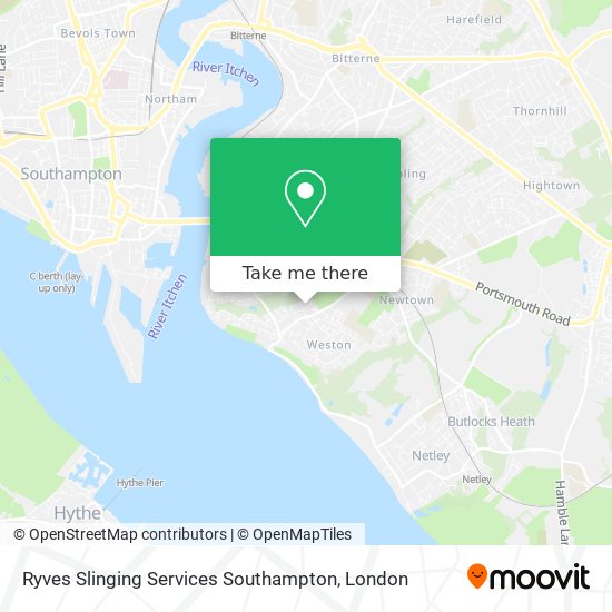 Ryves Slinging Services Southampton map