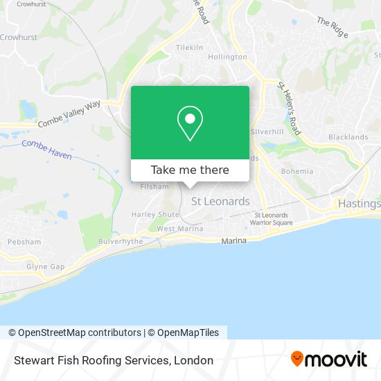 Stewart Fish Roofing Services map