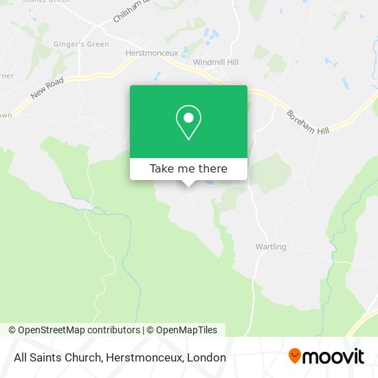 All Saints Church, Herstmonceux map