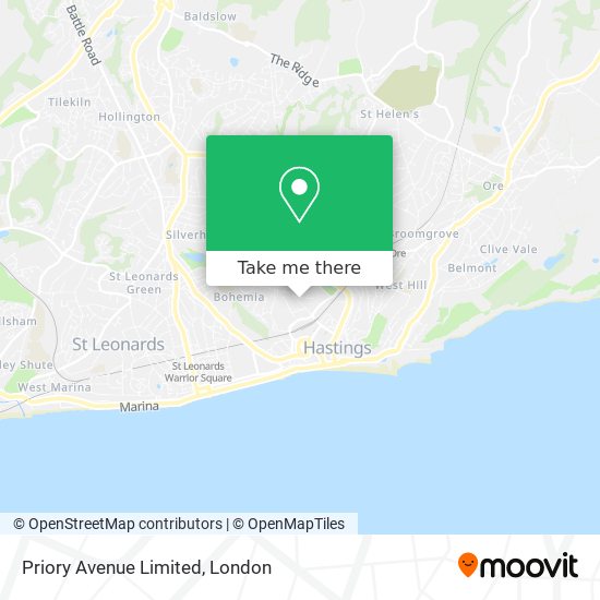 Priory Avenue Limited map