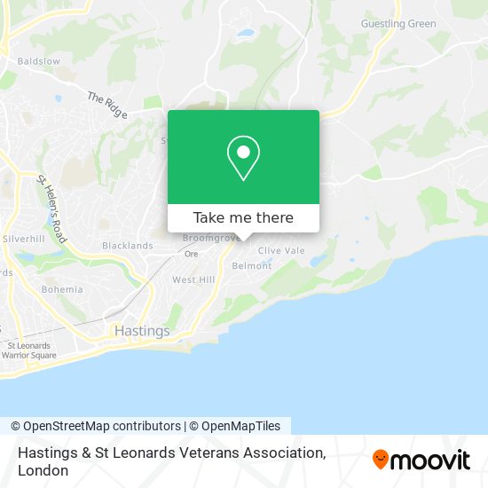 Hastings & St Leonards Veterans Association map