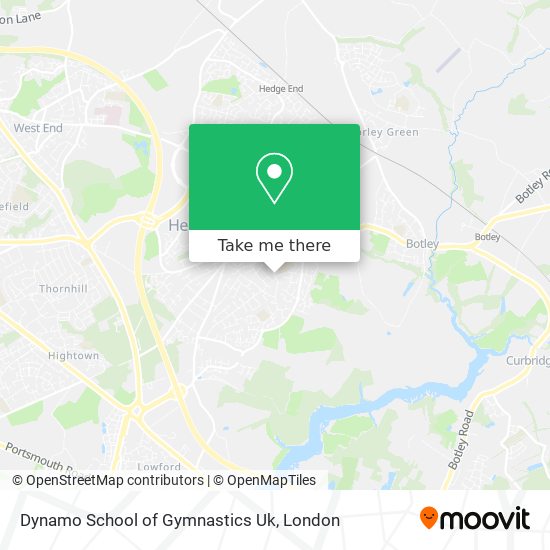 Dynamo School of Gymnastics Uk map