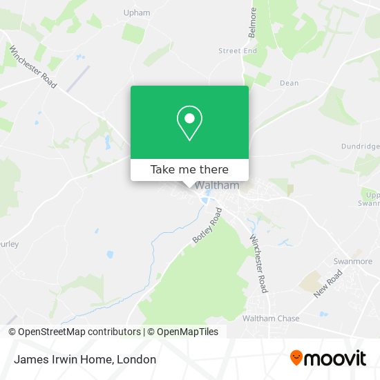 James Irwin Home map
