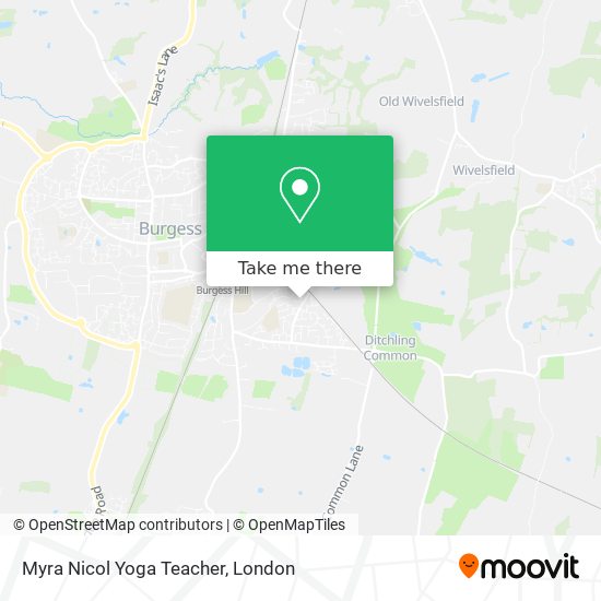 Myra Nicol Yoga Teacher map