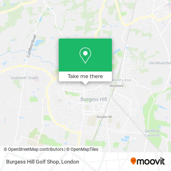Burgess Hill Golf Shop map