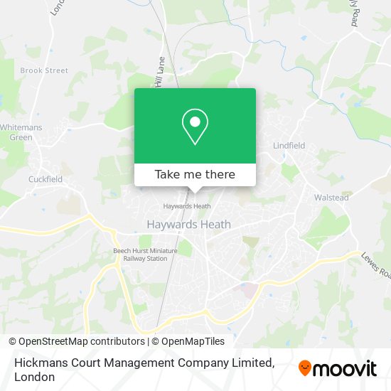 Hickmans Court Management Company Limited map