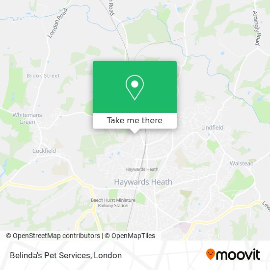 Belinda's Pet Services map