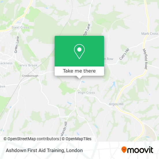 Ashdown First Aid Training map