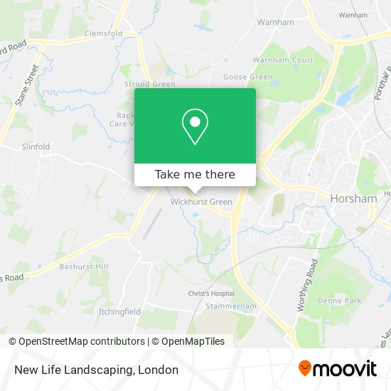 New Life Landscaping map