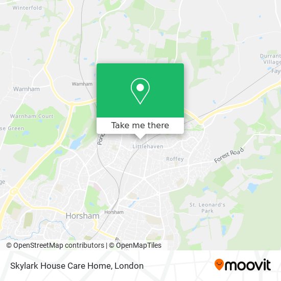 Skylark House Care Home map
