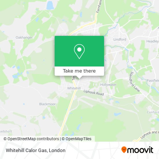 Whitehill Calor Gas map
