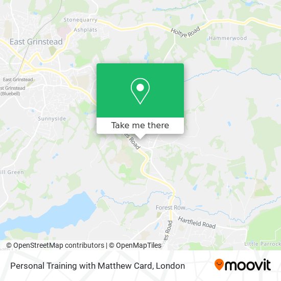 Personal Training with Matthew Card map