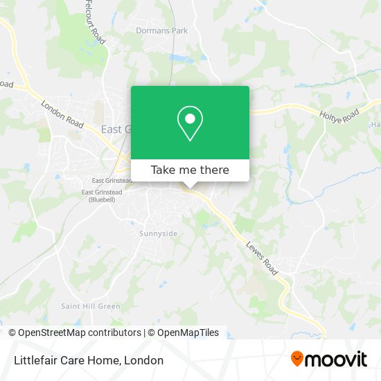 Littlefair Care Home map