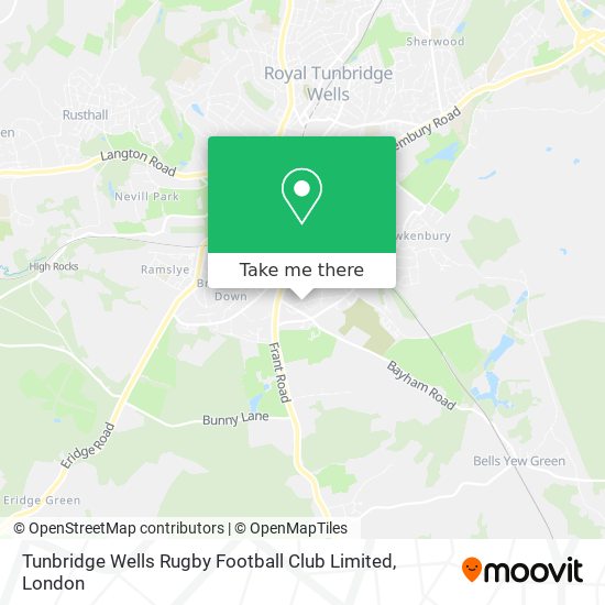 Tunbridge Wells Rugby Football Club Limited map