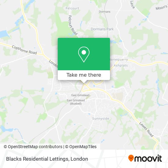 Blacks Residential Lettings map