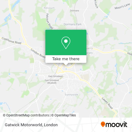 Gatwick Motorworld map