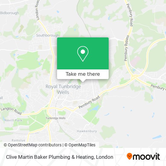Clive Martin Baker Plumbing & Heating map
