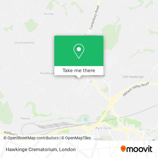 Hawkinge Crematorium map