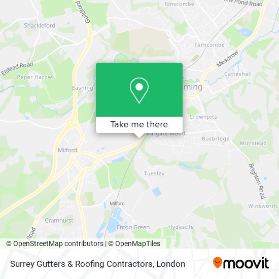 Surrey Gutters & Roofing Contractors map