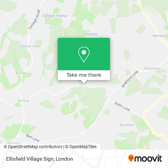 Ellisfield Village Sign map