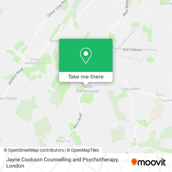 Jayne Cookson Counselling and Psychotherapy map