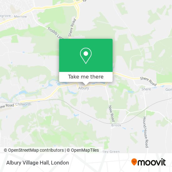 Albury Village Hall map
