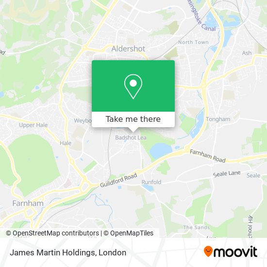 James Martin Holdings map