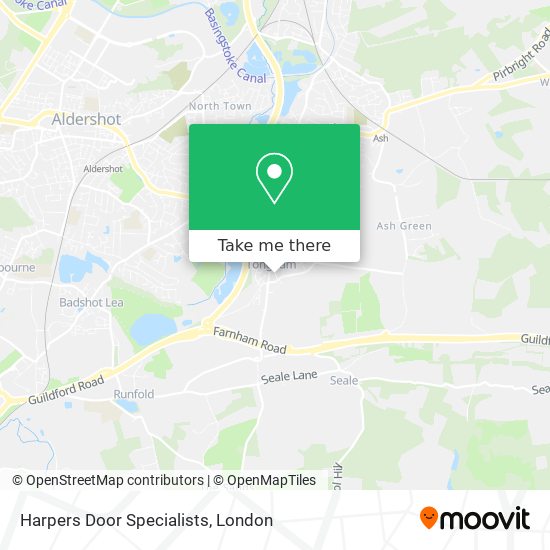 Harpers Door Specialists map