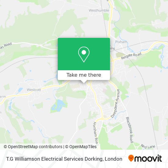 T.G Williamson Electrical Services Dorking map