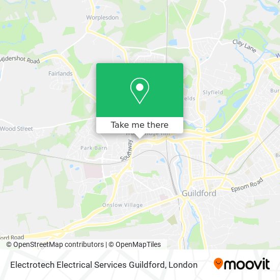 Electrotech Electrical Services Guildford map