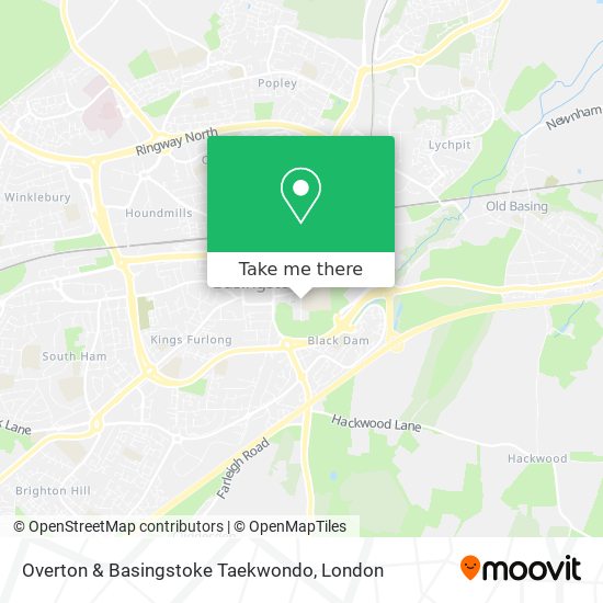 Overton & Basingstoke Taekwondo map